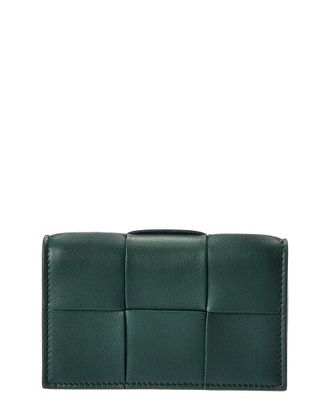 Bottega Veneta Maxi Intrecciato Leather Business Card Case