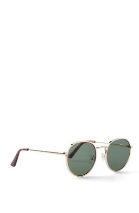 Cotton On Mens The All Rounder Sunglasses in Gold Tort Green at Nordstrom