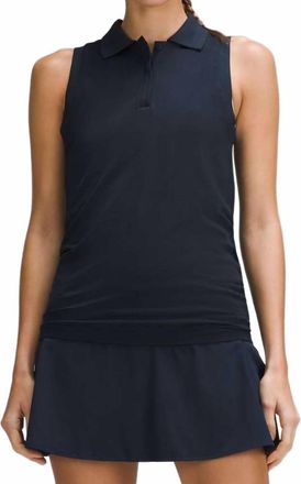 lululemon Swiftly Tech Sleeveless Polo Shirt In True Navy