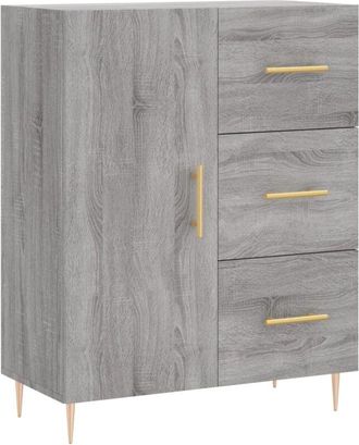 vidaXL Vidaxl - Aparador de madera de ingeniería gris Sonoma 69,5x34x90 cm