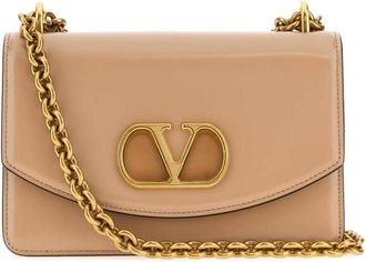 Valentino Garavani Skin Pink Leather Small Vain Shoulder Bag
