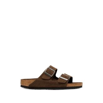 Birkenstock Sliders, male, Brown, Size: 11 US Arizona Soft Footbed Narrow Fit