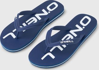 O'Neill Zehentrenner ONEILL PROFILE LOGO SANDALS, Herren, Gr. 39, english evening, Synthetik, Schuhe Zehentrenner, Sommerschuh, Sandale, Schlappen, mit Gummil