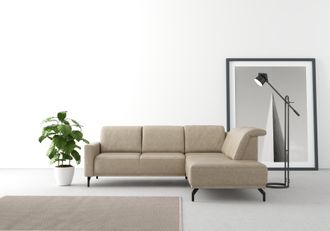 Sit&more Ecksofa »Bailando L-Form« wahlweise mit Kopfteilverstellung und Vorziehsitz, motorisch