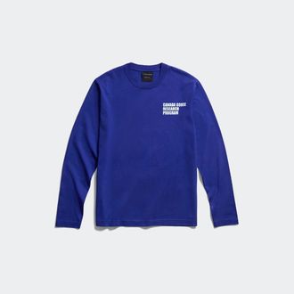 Canada Goose Vantage Globe Long Sleeve T-Shirt (Men, Azurite Blue, XS)