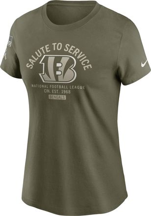 Nike Cincinnati Bengals Salute to Service Sideline Nike Womens NFL T-Shirt in Brown | NKAF2DHA2Y-PH3