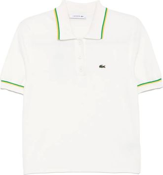 Lacoste Polo crop 3D Seamless Stretch - Bianco
