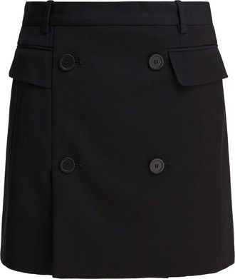 Balenciaga Womens Black Wool Skirt viscose - Size EU 36 (Womens)