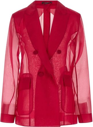 Max Mara Fuchsia Peaked Lapel Blazer