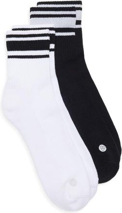 Zella Sport Assorted 2-Pack Quarter Socks in White Multi at Nordstrom, Size 6-8.5