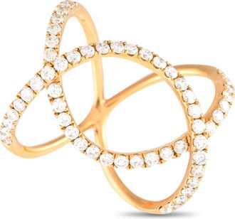 Luxury Bazaar 18K Yellow Gold 1.15ct Diamond Ring ALR-11506-Y