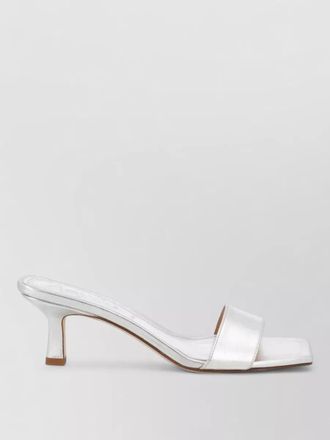 Aeyde mules square toe stiletto heel metallic