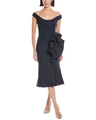 Marchesa Off The Shoulder Strapless Cocktail Dress