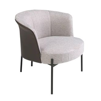 Angel Cerd&aacute; Grey Fabric & Dark Grey Leatherette Armchair