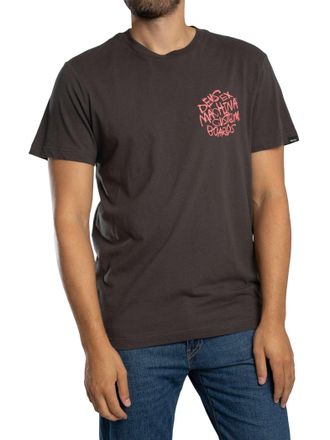 Deus Ex Machina Mens Back Graphic Scrambler T-Shirt, Anthracite, M