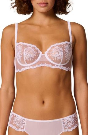 Simone P&eacute;r&egrave;le Intrigue Sheer Underwire Demi Bra in White at Nordstrom, Size 34C