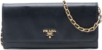 Prada Pre-owned Prada Saffiano Lux Wallet On Chain 0TANTP4OSMV883D0