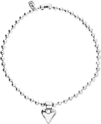 UNOde50 Sterling Silver Plated Ball Necklace with Heart Detail at Nordstrom