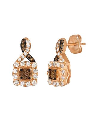 Le Vian Chocolate Solitaire 14K Rose Gold 0.82 Ct. Tw. Diamond Drop Earrings