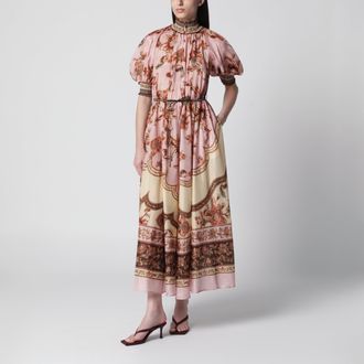 Zimmermann Purple Aster puff-sleeve maxi dress
