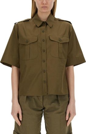 Aspesi Khaki Regular Solid Shirt