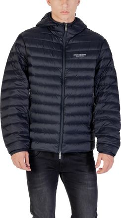 A|X Armani Exchange Mens Padded Hooded Jacket - Dark Blue - Size X-Large