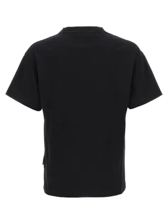 Palm Angels Neon Logo-Print Cotton T-Shirt - Black