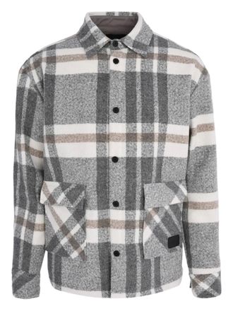 Gaëlle Paris plaid long-sleeve shirt - Grey