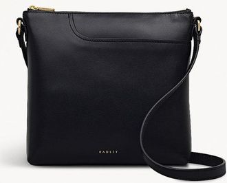 Radley London Black Small Ziptop North-South Cross Body Bag Pockets Radley London