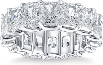 Pompeii3 11 1/2Ct TW Radiant Cut Diamond Eternity Ring 14k Gold or Platinum Lab Grown
