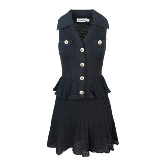 Self Portrait Dames, Jurken, Zwart, Maat: M Viscose