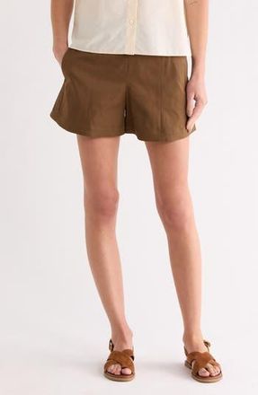 Theory High Waist Flat Front Shorts in Clove at Nordstrom Rack, Size 12