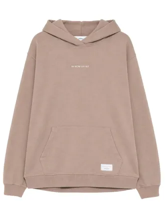 Ih Nom Uh Nit Black Embroidered Cotton Hoodie