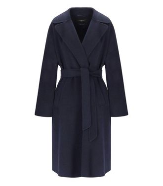 Weekend by Max Mara CAPPOTTO CON CINTURA CIVADA BLU MAX MARA WEEKEND