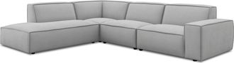 Castlery Customized Light Gray Performance Left-Facing Extended Side Chaise Sectional Sofa by Jonathan, Castlery, Grey