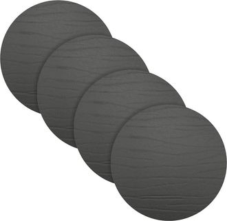 Fortessa Set Of 4 Strata Round Leather Placemats