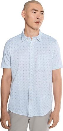 Johnston & Murphy Xc Flex Ascend Short-sleeve Knit Shirt Mens Clothing Sage/White Dot : 2XL, Cotton/Down/Polyester