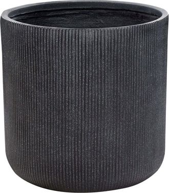Beliani Plant Pot OREOI 55 cm Graphite Grey