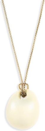 Open Edit Orb Pendant Necklace in Ivory- Gold at Nordstrom