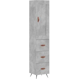 vidaXL Aparador De Madera Contrachapada Gris Hormig&oacute;n 34,5x34x180 Cm Vidaxl