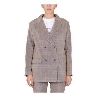 Alexander McQueen Alexander McQueen, Blazers, female, Beige, Size: S Oversized Blazer