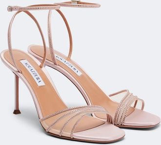 Aquazzura Dream Girl suede and mesh sandals