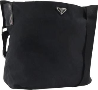 Prada Pre-owned Vintage Crossbody Shoulder Bag - Dames - Vintage Schoudertas - Zwart - ONE Size - Leer - Vintage