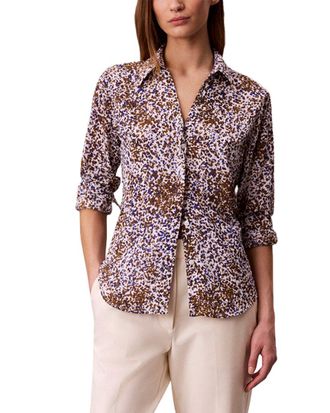 Calvin Klein Textured Print Slim Button-Down Shirt