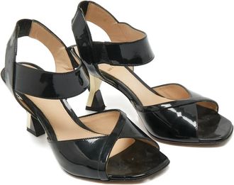 Fendi Sandali in pelle verniciata - Nero