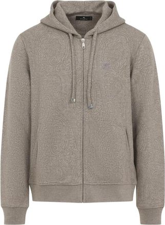 Etro Zipped Hoodie - Heren - Vesten met rits - Grijs - S - Hoodies & sweatvesten