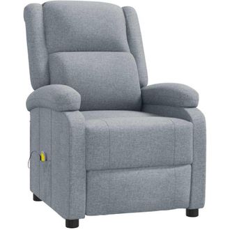 vidaXL Sill&oacute;n De Masaje Tela Gris Claro Vidaxl