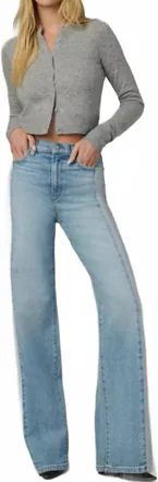 Joe's Mia Pieced Two Tone Wide Leg Jeans In Patience