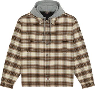 Dickies LEustis Shacket con Cappuccio in Flanella - - Shirts - Uomo - Beige - L