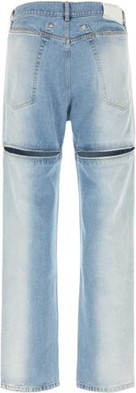 Random Identities Mens Sunfade Denim Jeans Blue Cotton